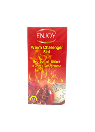 Enjoy Warm Challenger Pomegrante Premium Condoms 12 pcs