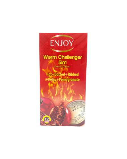 Enjoy Warm Challenger Pomegrante Premium Condoms 12 pcs