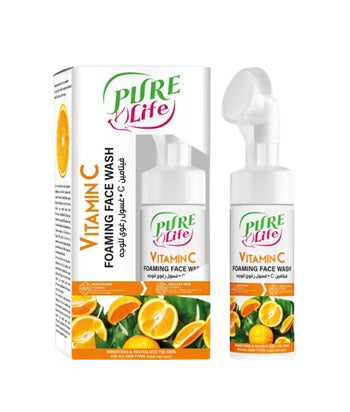 Pure Life Foaming Face Wash with Vitamin C – Brightening & Refreshing Cleanser for All Skin Types, 150ml