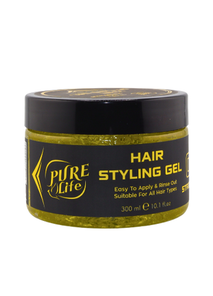 Pure Life Hair Styling Gel Strong Hold Yellow 300 ml