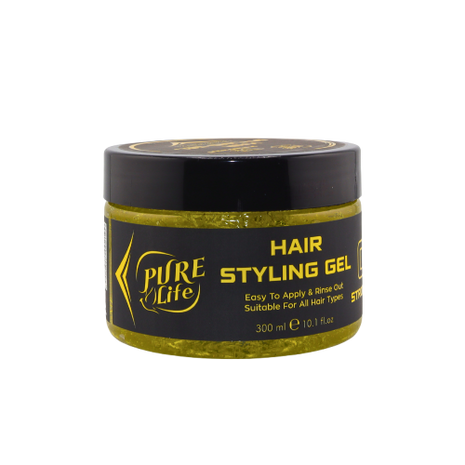 Pure Life Hair Styling Gel Strong Hold Yellow 300 ml