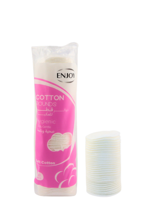 Enjoy Cotton Rounds – Soft & Gentle Makeup Removal Pads, 80pcs