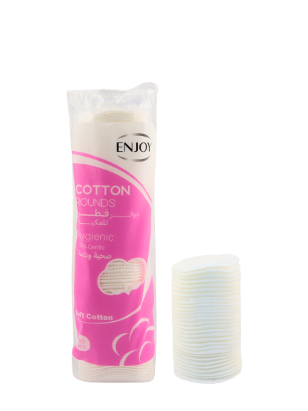 Enjoy Cotton Rounds – Soft & Gentle Makeup Removal Pads, 80pcs