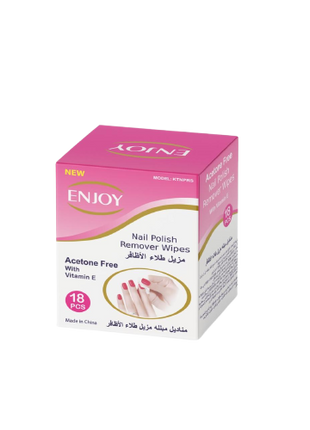 Enjoy Acetone Nail Polish Remover Wipes 18 pcs