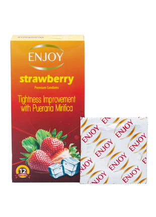 Enjoy Strawberry Premium Condoms 12 pcs