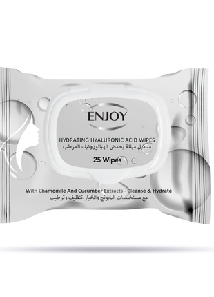 ENJOY Facial Wipes Hydrating Hyaluronic Acid 25s