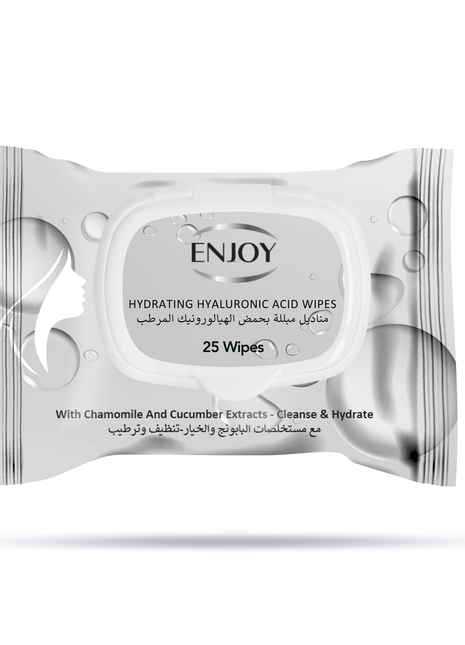 ENJOY Facial Wipes Hydrating Hyaluronic Acid 25s