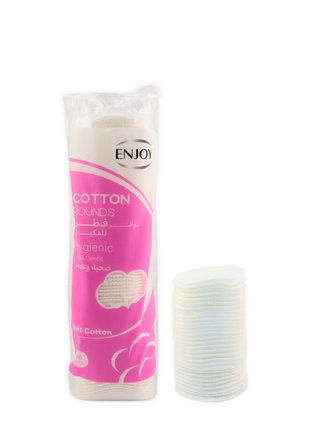 Enjoy Cotton Rounds – Soft & Gentle Makeup Removal Pads, 80pcs
