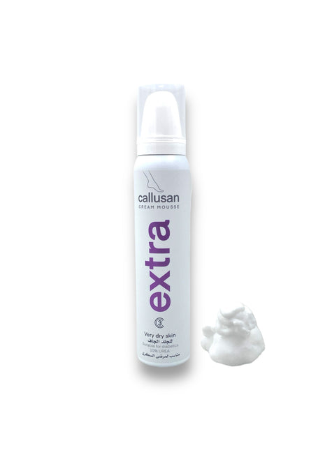 Callusan Extra Cream Mousse 125ML – 10_ Urea Intensive Care for Very Dry & Diabetic Skin Fast-Absorbing Hydration
