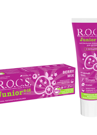 ROCS Toothpaste Junior 6-12 Years Berry Mix 74 g
