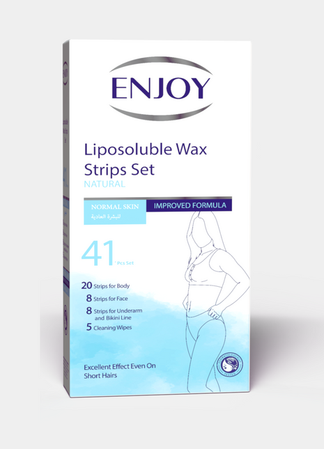 Enjoy Liposoluble Wax Strips Set For Normal Skin 41 pcs