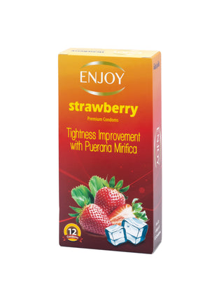 Enjoy Strawberry Premium Condom 12 Pc